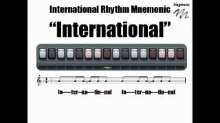 quotInternationalquot Rhythm Mnemonic Internalization Video [upl. by Sayer]