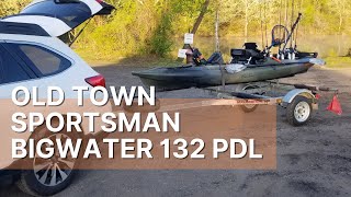 Old Town Sportsman Bigwater 132 PDL Overview  Kayak Fishing Tournament Setup [upl. by Hacissej]