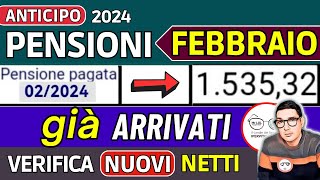 ANTICIPO⚡️ PENSIONI FEBBRAIO 2024 ➡ CEDOLINI NUOVI IMPORTI ARRIVATI❗️ AUMENTI ARRETRATI TAGLIO IRPEF [upl. by Engdahl]