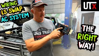 CHILL OUT  How To Wire LS Swap AC SYSTEM  1985 Chevy C10 Square Body  UTX [upl. by Kcirdneked]