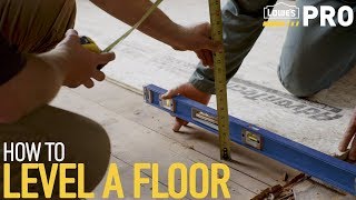 How To Level a Floor  Lowe’s Pro HowTo [upl. by Sue]