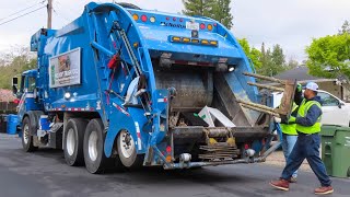 Autocar McNeilus Rear Loader on Bulk Waste [upl. by Anairotciv]