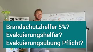 Wie viele Brandschutzhelfer Evakuierungshelfer Ausbildung zum Brandschutzhelfer  Arbeitsschutz [upl. by Enimrej]