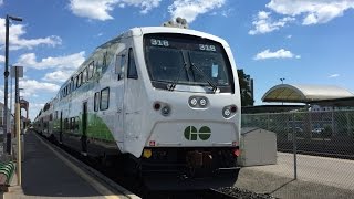 GO Transit HD 60 FPS MPI MP40PH 3C Lakeshore West Line Trains  Oakville Station 7 3 16 [upl. by Novyar721]