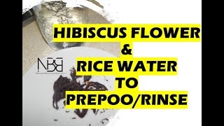 23 TUTORIAL hibiscus flower and rice water for healthy hair [upl. by Janetta490]