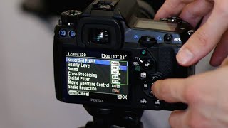 Pentax K5 amp K7 DSLR Video Mode Settings Circa 2011 [upl. by Ivanna]