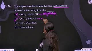 The reagent used for Reimer Tiemann carboxylation in order to form salicylic acid is [upl. by Celik157]