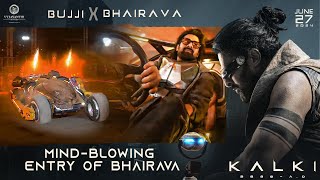 Mindblowing Entry of Bhairava  Prabhas on Bujji  Bujji x Bhairava Event  Kalki 2898 AD  Prabhas [upl. by Netsryk]