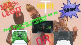 How to play FORTNITE with USB JOYpad🎮 WITH XBOX AND PS CONTROLS 100 LEGIT👍SEASON 7 [upl. by Gonyea]