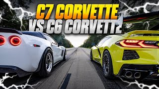 Who is the fastest C6 Corvette vs C7 Corvette [upl. by Suivatco]