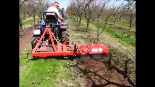 Rotavator  fraise déportable Roussel Agri 62 pour vergers  vignes [upl. by Hebner]