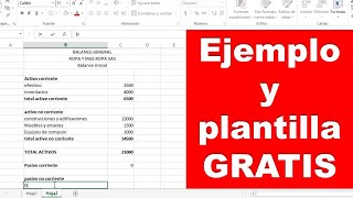 Como hacer un BALANCE INICIAL paso a paso plantilla gratis [upl. by Esiuqcaj460]