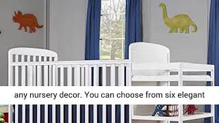 Dream On Me Anna 4 in 1 Full Size Crib and Changing Table Combo in White Greenguard Gold Certified [upl. by Piero348]