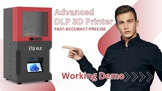 EKA XLE DLP 3D Printer for Engineering Working Demo [upl. by Penrose]