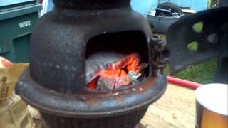 super tiny pot belly wood stove [upl. by Haisej]