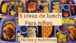 5 ideas de lunch para la escuela Menú para toda la semana para niños  fáciles y nutritivos [upl. by Ranitta]