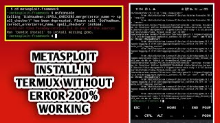 Metasploit install in termux without error 2022தமிழில் termux 01180 version  100 working [upl. by Kwapong714]