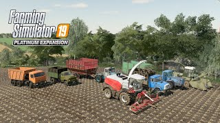 FS19 Timelapse 37 Уборка силоса RSM F2650 КамАЗ ГАЗ53 МТЗ80 ЗИЛ Т150К Fortschritt E281 [upl. by Solakcin]