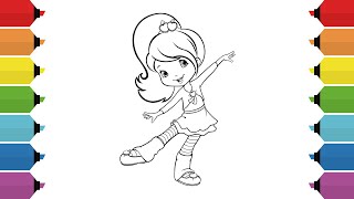 Coloring Strawberry Shortcake Plum Pudding Coloring Page [upl. by Rosamond]