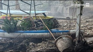 MALTEMPO FLAGELLA IL GARGANO FIUME DI FANGO DISTRUGGE SPIAGGE A VIGNANOTICA TURISTI IN FUGA [upl. by Nwahc]