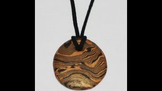 Swirled Pendant Necklace Polymer Clay Tutorial [upl. by Hermie]