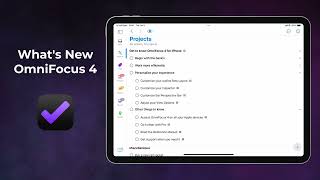 Whats New in OmniFocus 4 [upl. by Ahsekin]