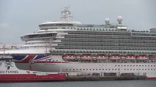 THE PampO VENTURA CRUISE SHIP DEPARTED FROM SOUTHAMPTON TODAY FOR LA CORUNA 170324 [upl. by Vita]