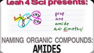 Naming Amides Using IUPAC Nomenclature for Organic Chemistry [upl. by Aguie]