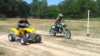 Yfz 450 vs kx250 [upl. by Rbma322]