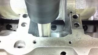 Stroker Clearancing a SB Chevy 350 Block for a 383 Stroker Crank [upl. by Muir81]