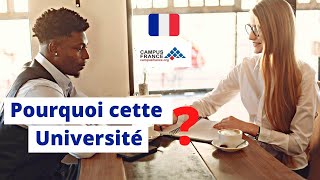 Pourquoi avez vous choisi cette université  Entretien campus France Comment répondre  El Ibra [upl. by Madelle]