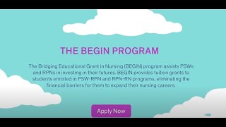 NEW opportunity for RPNs and PSWs in Ontario WeRPNs Bridging Educational Grant in Nursing program [upl. by Radman]