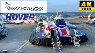 Hover Travel Ryde Isle Of Wight to Southsea Griffon Hoverwork 12000TD Hovercraft Island Flyer [upl. by Padriac]