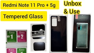 Unbreakable Tempered glass unboxing Redmi note 11 pro plus 5g tempered glass [upl. by Ammej]