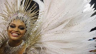 Thousands celebrate worlds most famous carnival in Rio [upl. by Ahaelam323]