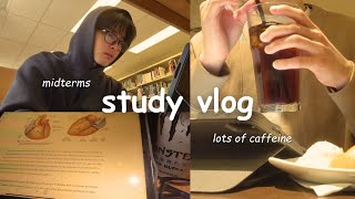 study vlog  productive late nights uni life more midterms [upl. by Ahsaz]