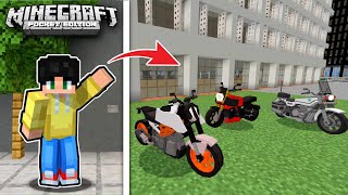 BUMUO AKO NG BIG BIKE MOTOR GANG sa UWU CITY sa Minecraft PE [upl. by Aineg936]