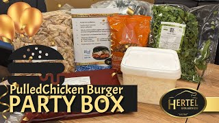 Hertel Grillgenuss Pulled Chicken Burger Party Box  das ist drin [upl. by Delogu]