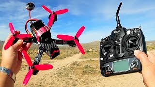 Walkera Furious 215 FPV Racer Drone Flight Test Review [upl. by Oremor972]