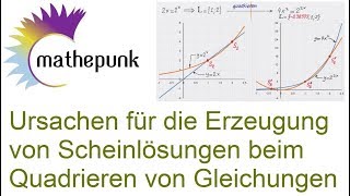 Ursachen für die Erzeugung von Scheinlösungen beim Quadrieren von Gleichungen [upl. by Aretta]