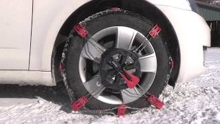 POLAIRE STEEL GRIP  CHAINE A NEIGE FRONTALE ACIER  MONTAGE SUR SKODA [upl. by Araec]