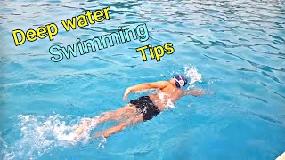 How to swim in deep water In Hindi  Deep Water For Beginners Swimming Tips  Swimming For Beginners [upl. by Namyl]