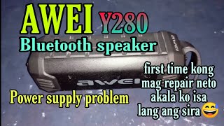 AWEI Y280 Bluetooth speaker power supply problemTagalog [upl. by Auod]