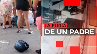 LA FURIA DE UN PADRE el ladrón tomó de los pelos a su hija y el comerciante enfureció [upl. by Ernie]