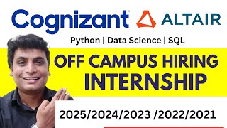 Cognizant Official Off Campus Hiring  Role Data Science  Python  20212025 Batch [upl. by Dimitris]