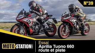 Essai Aprilia Tuono 660 sur route et circuit [upl. by Vigor]