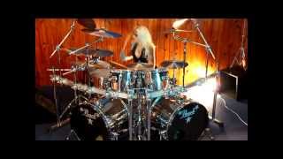 Jully Lee Drummer Girl COZY POWELL TRIBUTE  DANCE WITH THE DEVIL 13 [upl. by Naquin]