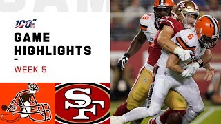 Browns vs 49ers Week 5 Highlights  NFL 2019 [upl. by Sivrup]