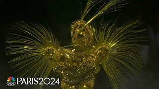 Golden Voyager encounters Nike the goddess of victory at Closing Ceremony  Paris Olympics [upl. by Kela]