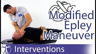 Modified Epley Maneuver  Posterior BPPV Treatment [upl. by Hawkins]